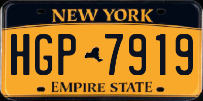 NY license plate HGP7919