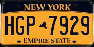 NY license plate HGP7929