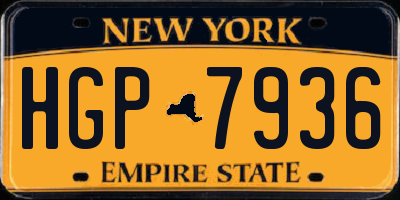 NY license plate HGP7936