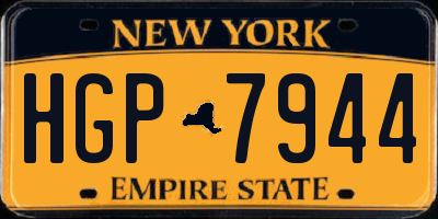 NY license plate HGP7944