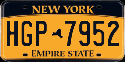 NY license plate HGP7952