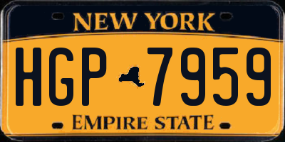 NY license plate HGP7959