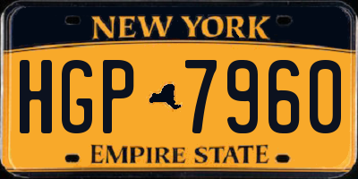 NY license plate HGP7960