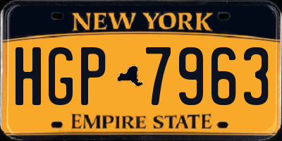 NY license plate HGP7963