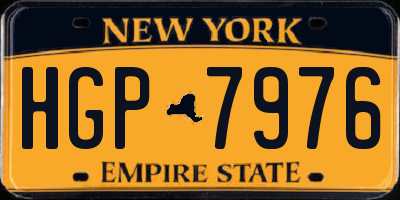 NY license plate HGP7976