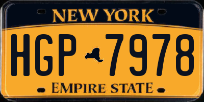 NY license plate HGP7978