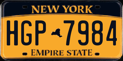 NY license plate HGP7984