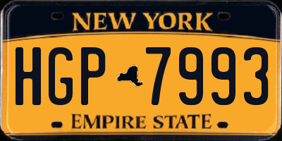 NY license plate HGP7993