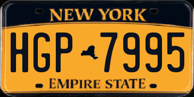 NY license plate HGP7995