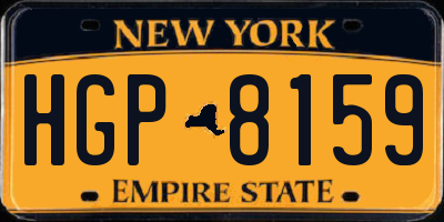 NY license plate HGP8159