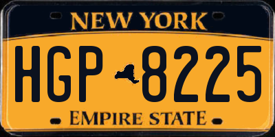 NY license plate HGP8225