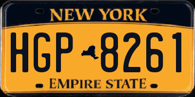 NY license plate HGP8261