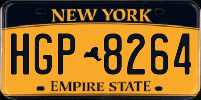 NY license plate HGP8264