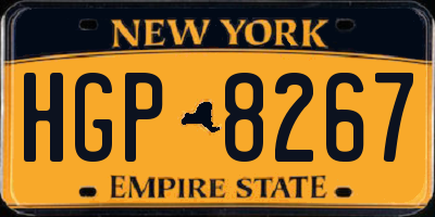 NY license plate HGP8267