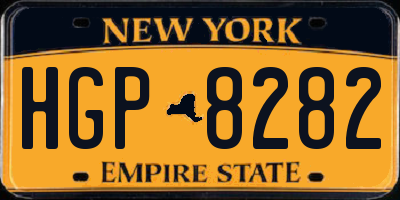 NY license plate HGP8282