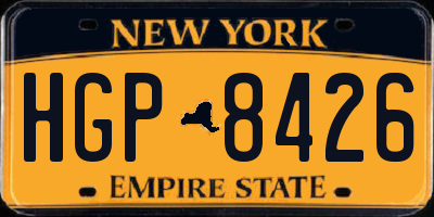 NY license plate HGP8426