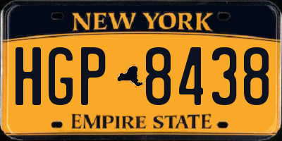 NY license plate HGP8438