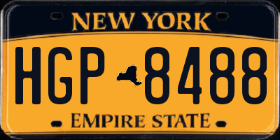 NY license plate HGP8488