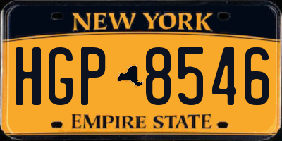 NY license plate HGP8546