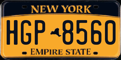 NY license plate HGP8560