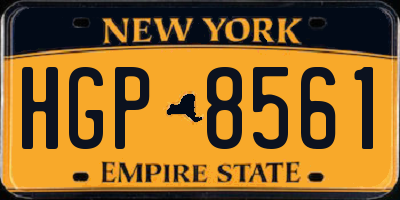 NY license plate HGP8561