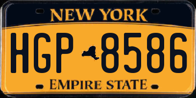 NY license plate HGP8586