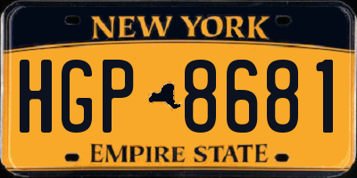 NY license plate HGP8681