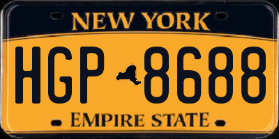 NY license plate HGP8688