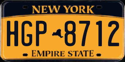 NY license plate HGP8712