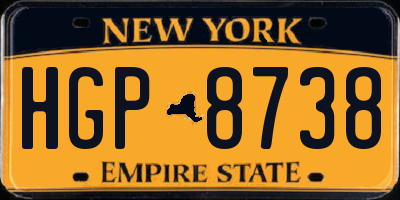 NY license plate HGP8738