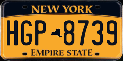 NY license plate HGP8739