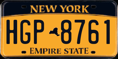 NY license plate HGP8761