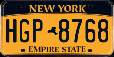 NY license plate HGP8768