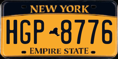 NY license plate HGP8776