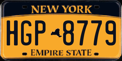 NY license plate HGP8779