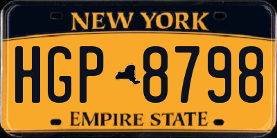 NY license plate HGP8798