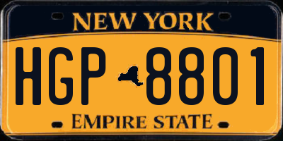 NY license plate HGP8801