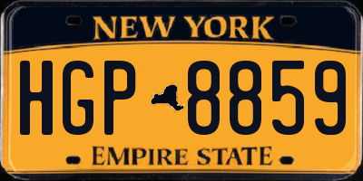 NY license plate HGP8859