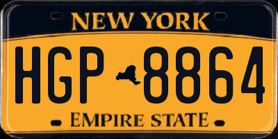 NY license plate HGP8864