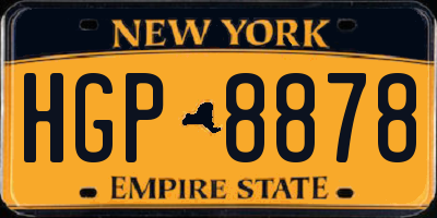 NY license plate HGP8878