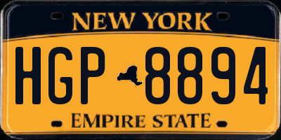 NY license plate HGP8894