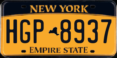 NY license plate HGP8937