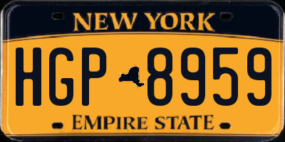 NY license plate HGP8959