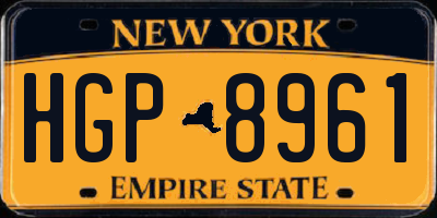 NY license plate HGP8961