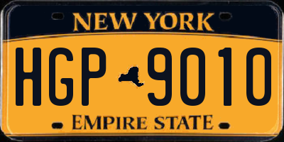 NY license plate HGP9010