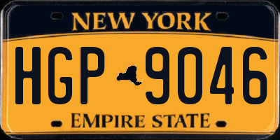 NY license plate HGP9046