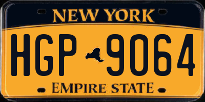 NY license plate HGP9064