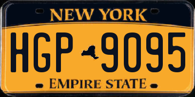 NY license plate HGP9095