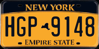 NY license plate HGP9148