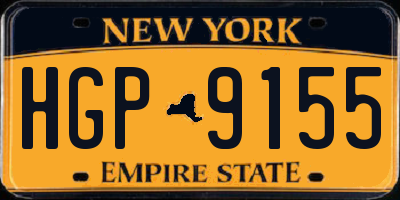 NY license plate HGP9155